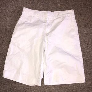 White polo shorts